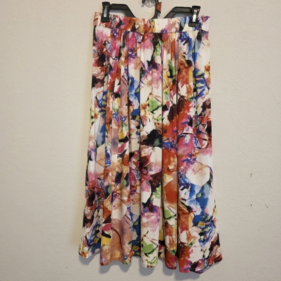 VTG Boca Bay Midi Skirt Cottage-Core Watercolor Fairy Festival Boho Women's PM - Picture 3 of 9